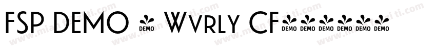 FSP DEMO - Wvrly CF字体转换